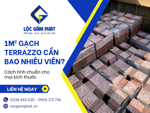 1m² gạch terrazzo cần bao nhiêu viên? Cách tính chuẩn cho mọi kích thước