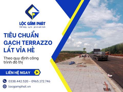 Tiêu chuẩn gạch Terrazzo lát vỉa hè theo quy định công trình đô thị