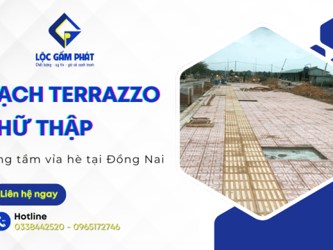 Nâng tầm thẩm mỹ không gian vỉa hè Đồng Nai với gạch terrazzo chữ thập