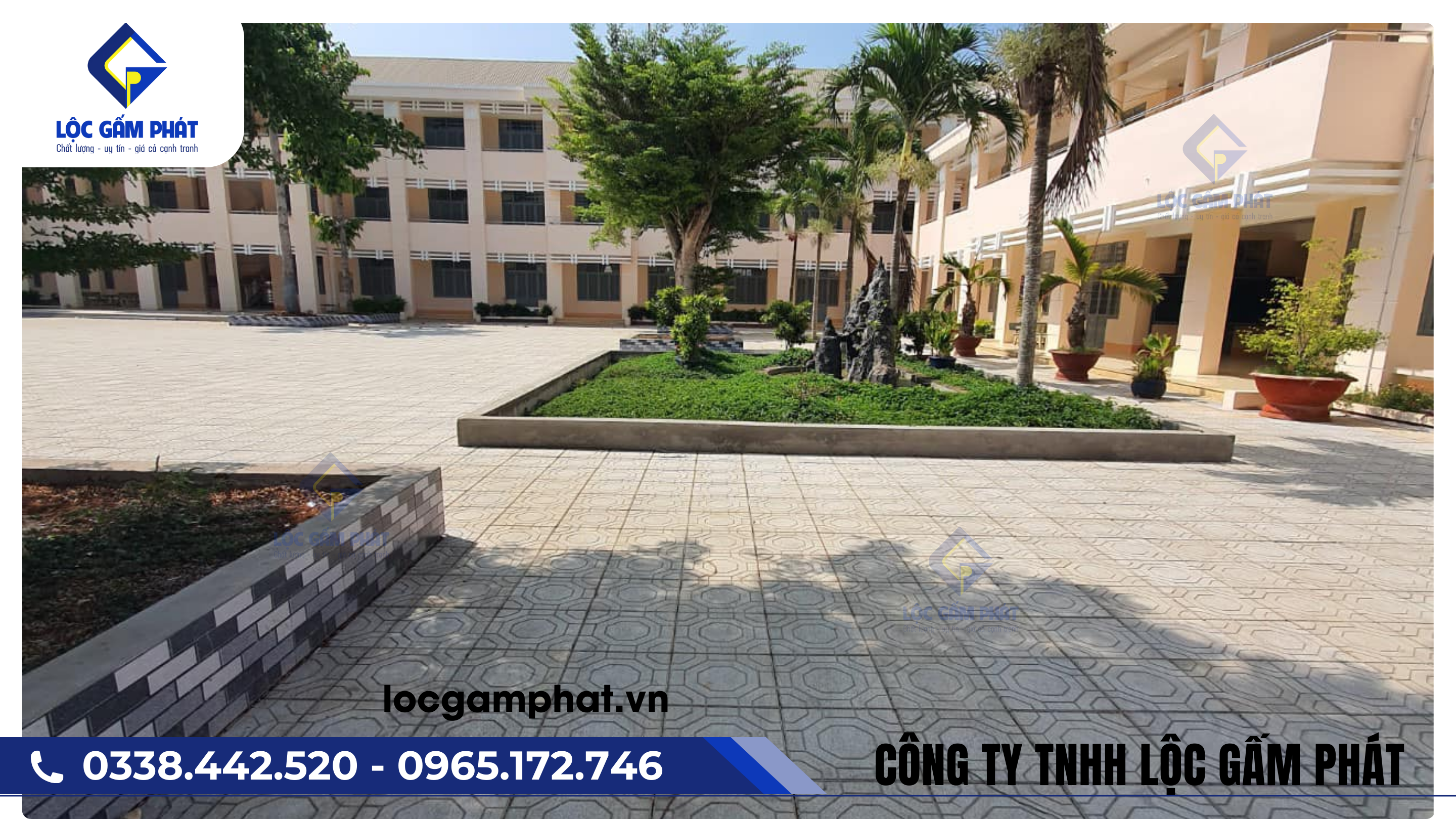gạch terrazzo sân trường