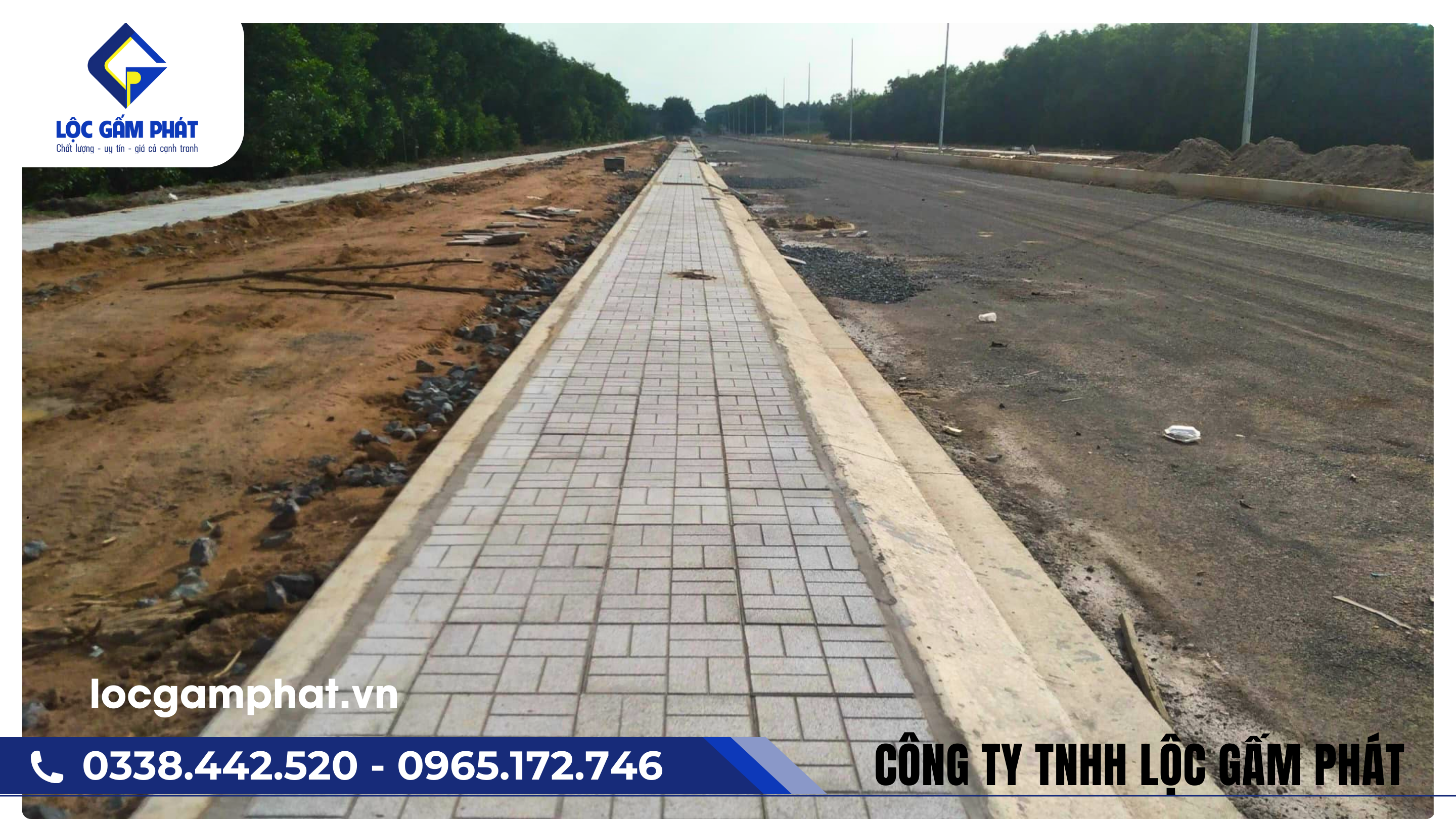 gạch vỉa hè terrazzo chữ nhật