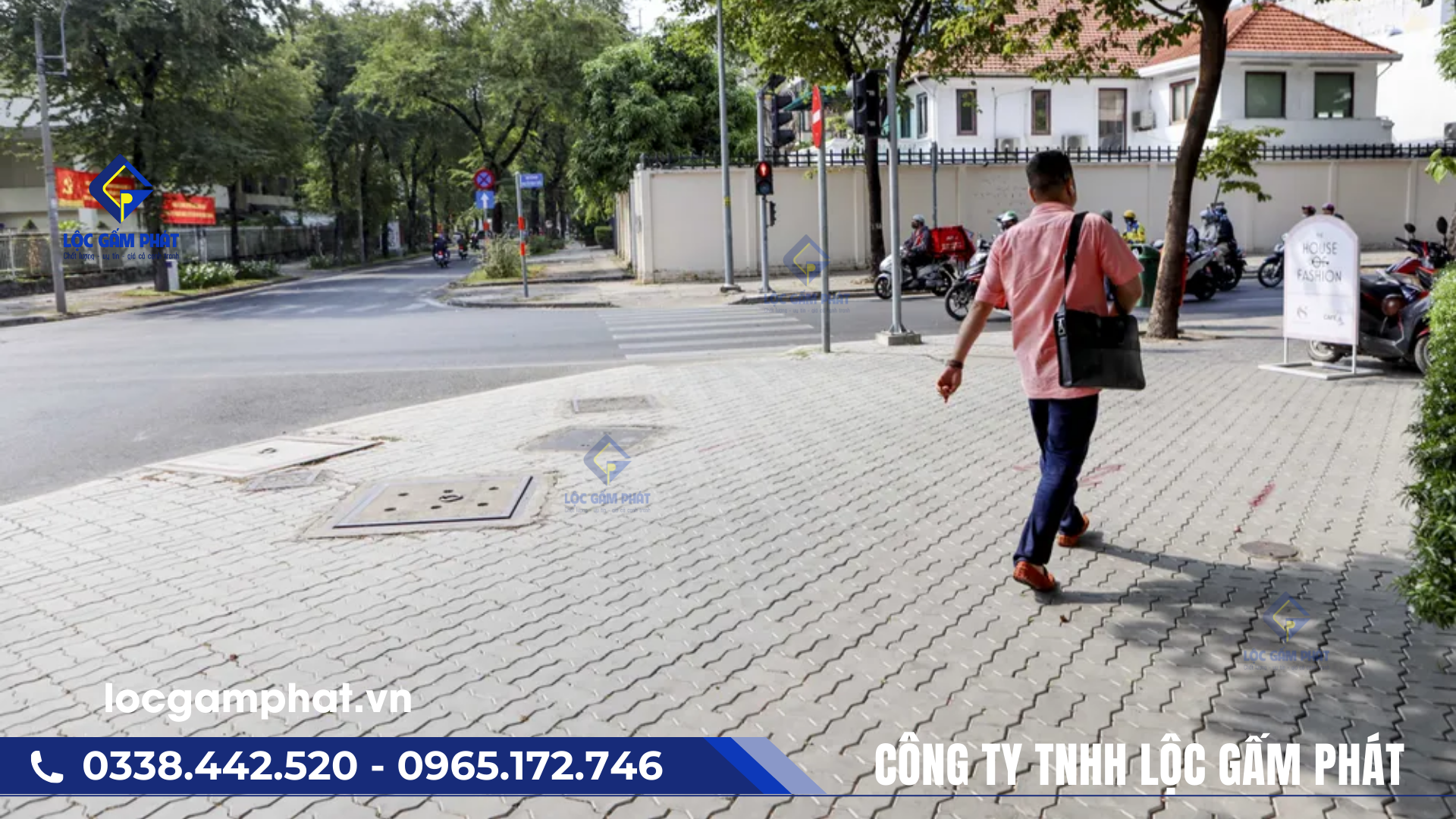 gạch con sâu vỉa hè