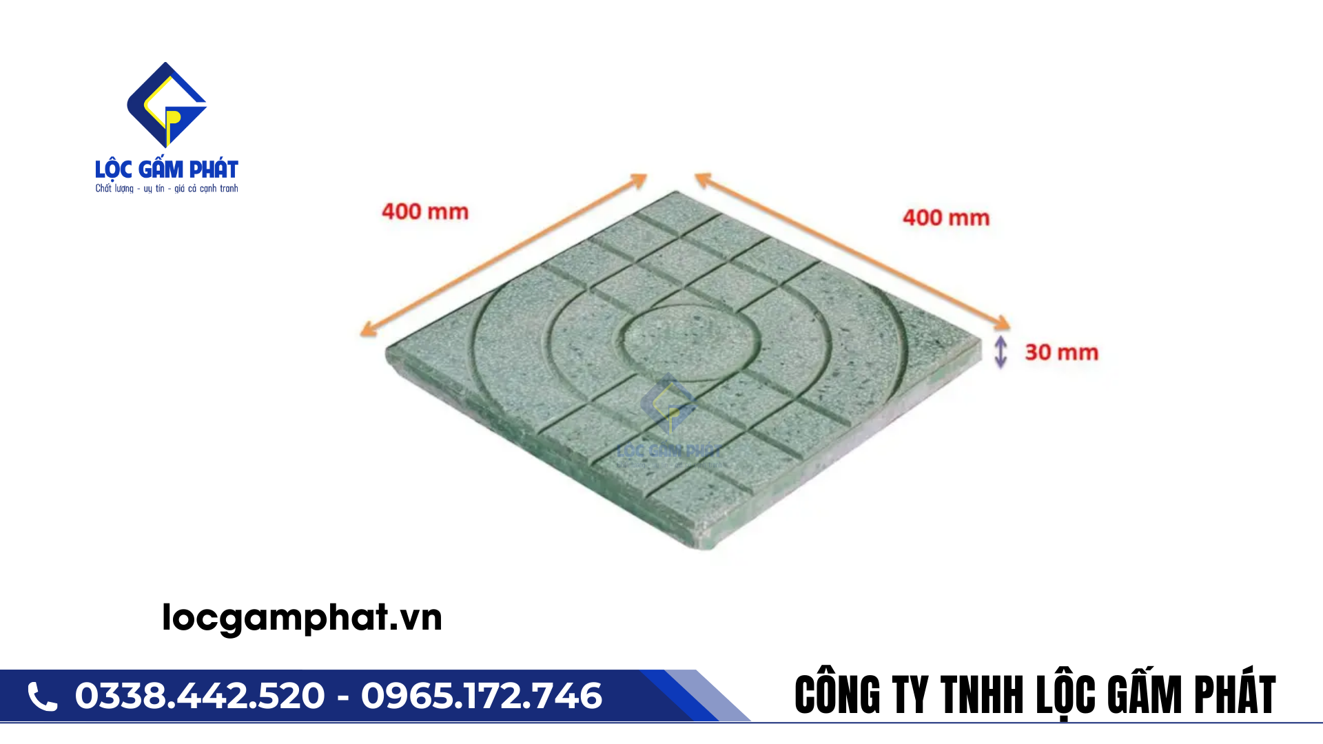 gạch terrazzo 40x40 lộc gấm phát