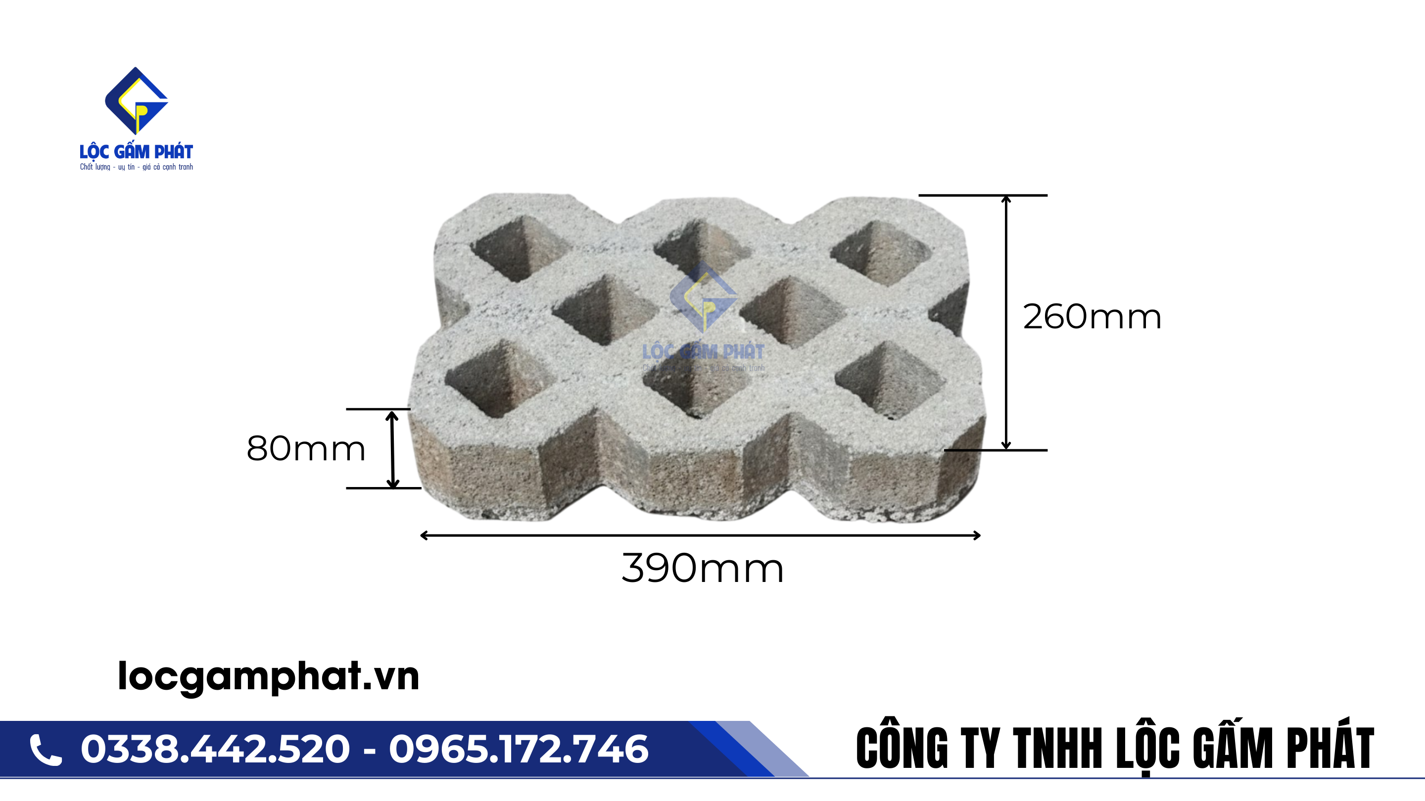 kích thước gạch trồng cỏ