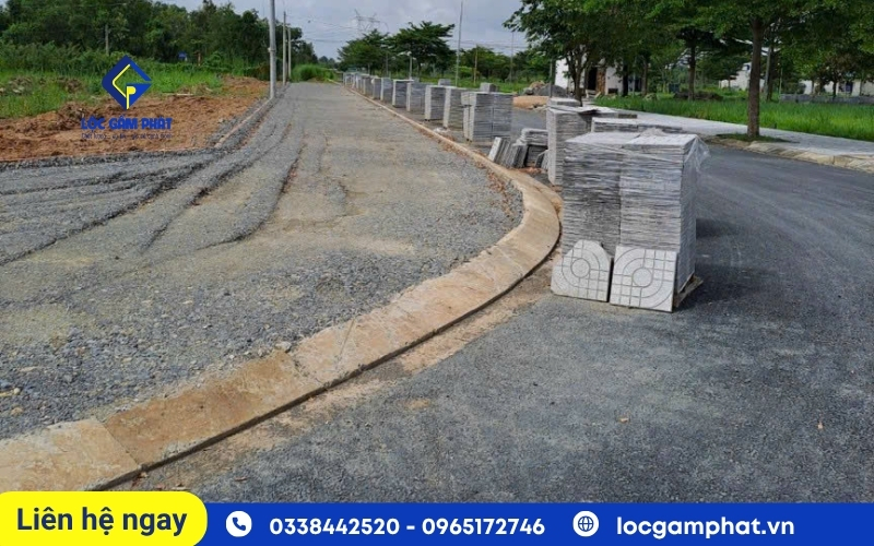thi công gạch terrazzo vỉa hè