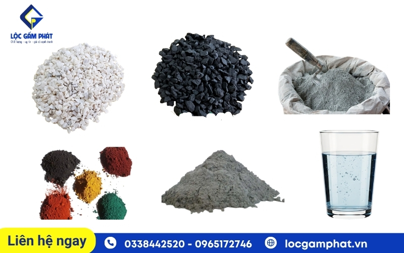 Nguyên vật liệu sản xuất gạch terrazzo vỉa hè