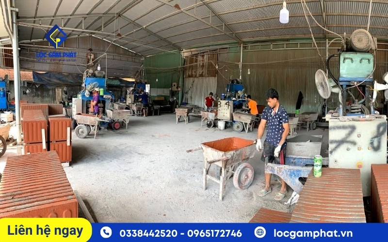 quy trình sản xuất gạch terrazzo