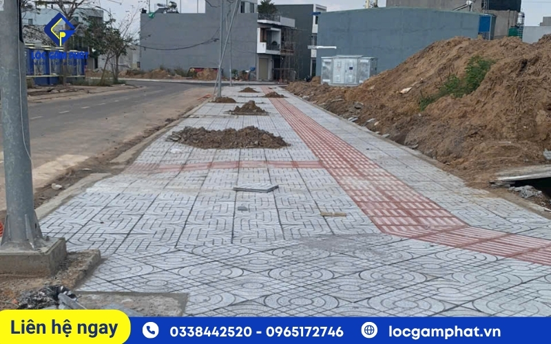 gạch lát vỉa hè terrazzo 