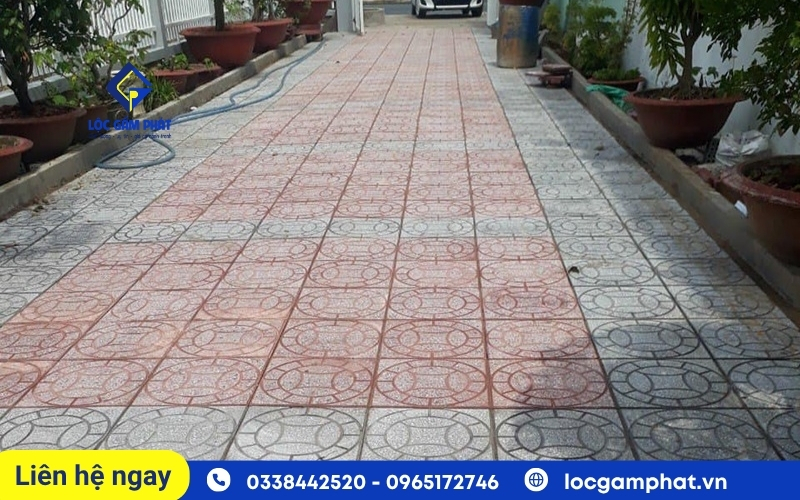 gạch terrazzo lát nền hành lang nhà ở 