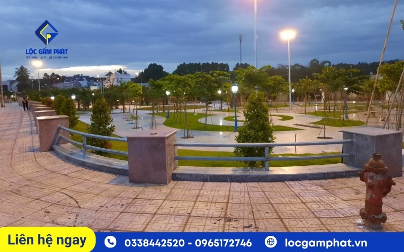 gạch terrazzo vỉa hè công viên
