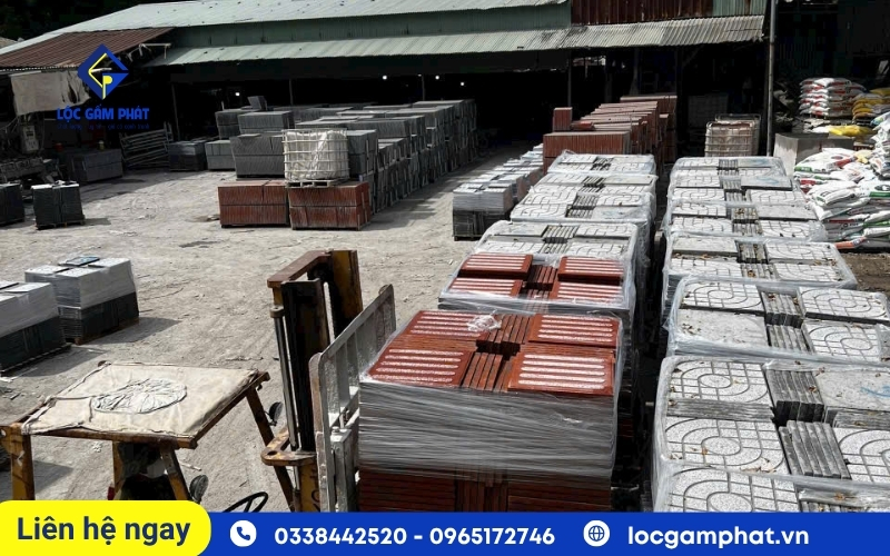 gạch terrazzo vỉa hè
