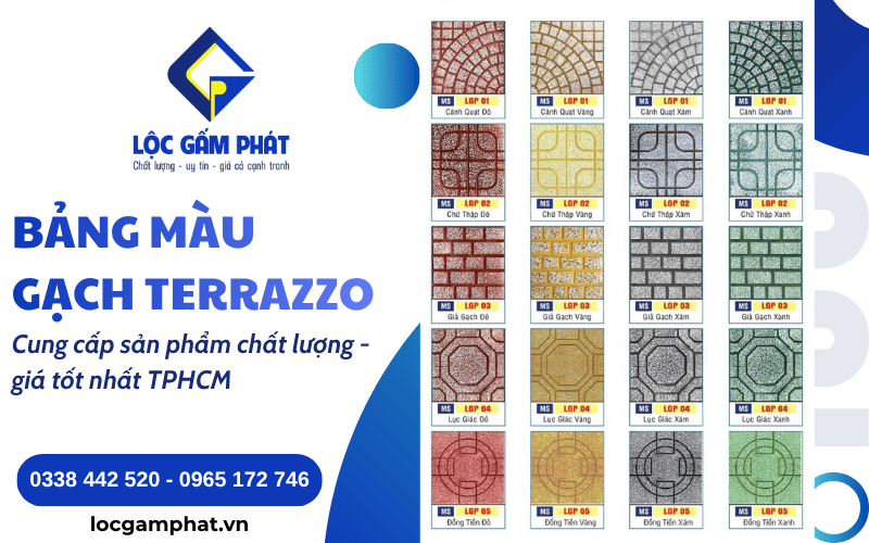 Bảng màu gạch terrazzo