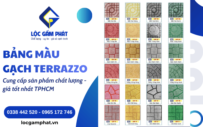 Bảng màu gạch terrazzo