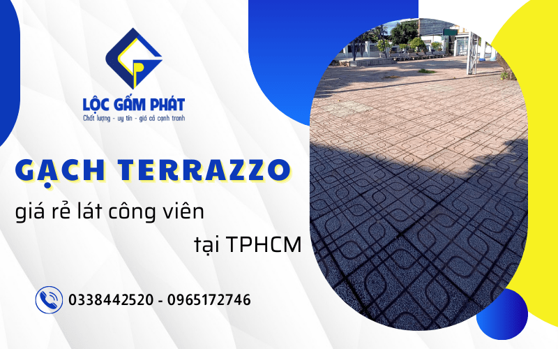 gạch terrazzo giá rẻ lát công viên TPHCM