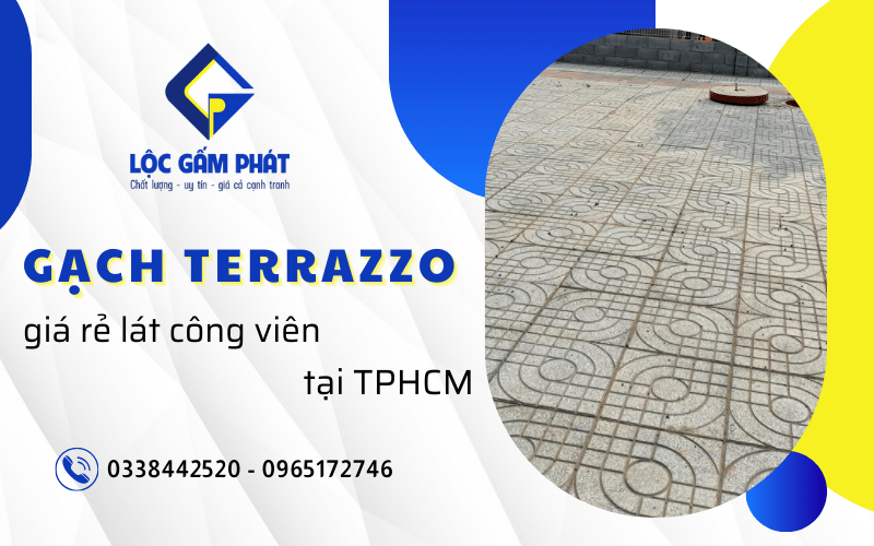 gạch terrazzo giá rẻ lát công viên TPHCM