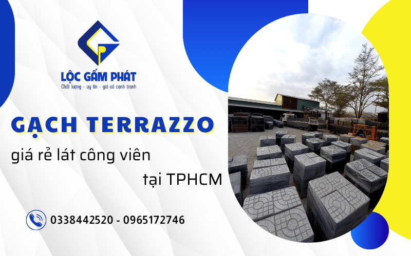 gạch terrazzo giá rẻ lát công viên TPHCM