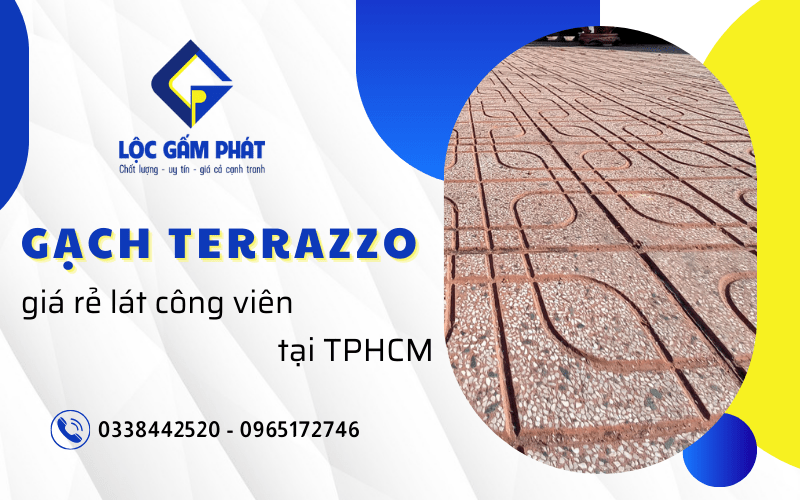 gạch terrazzo giá rẻ lát công viên TPHCM
