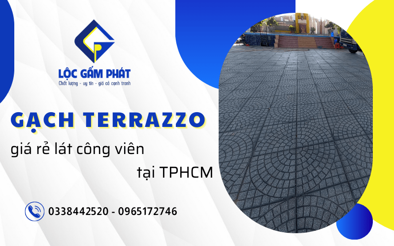 gạch terrazzo giá rẻ lát công viên TPHCM