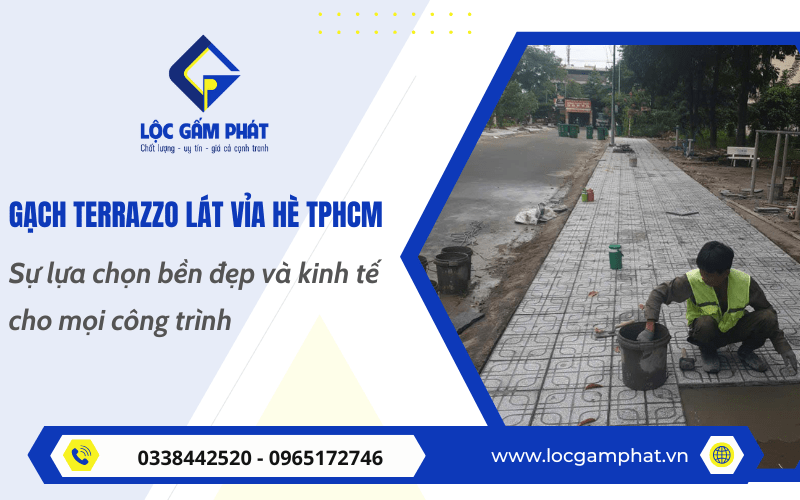 gạch terrazzo lát vỉa hè TPHCM