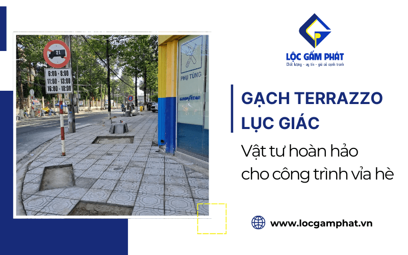 gạch terrazzo lục giác