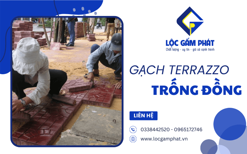 Gạch terrazzo trống đồng