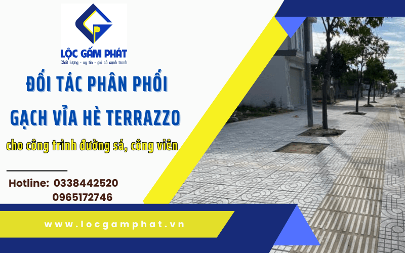 gạch Terrazzo vỉa hè