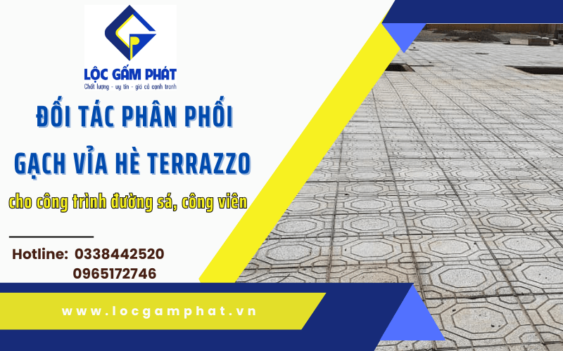 gạch Terrazzo vỉa hè