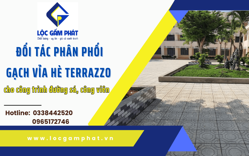 gạch Terrazzo vỉa hè