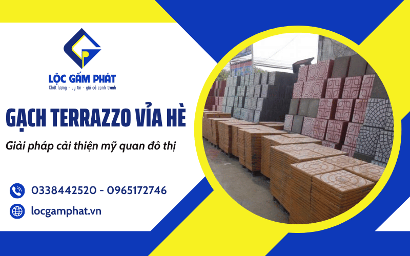 gạch Terrazzo vỉa hè