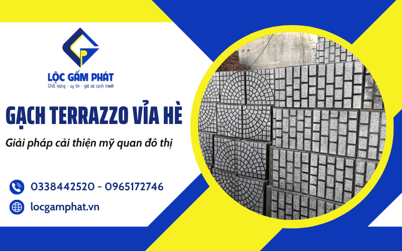 gạch Terrazzo vỉa hè