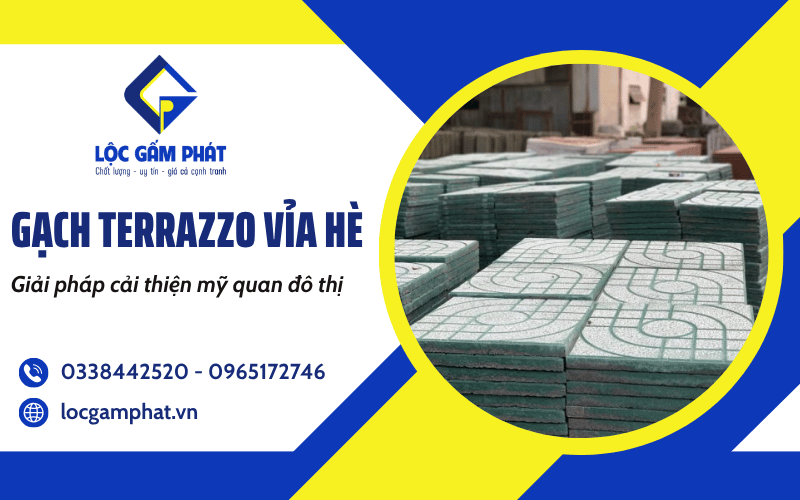 gạch Terrazzo vỉa hè