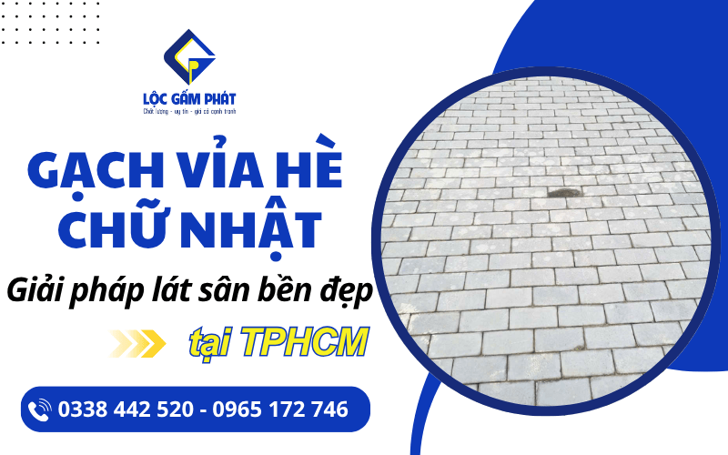 gạch vỉa hè chữ nhật