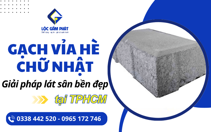 gạch vỉa hè chữ nhật