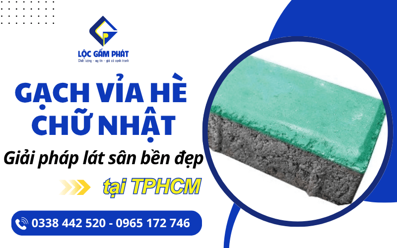 gạch vỉa hè chữ nhật