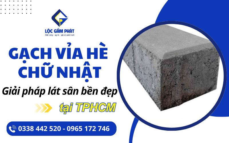 gạch vỉa hè chữ nhật