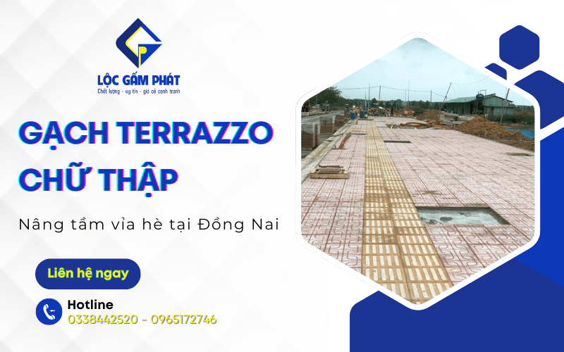 gạch terrazzo chữ thập