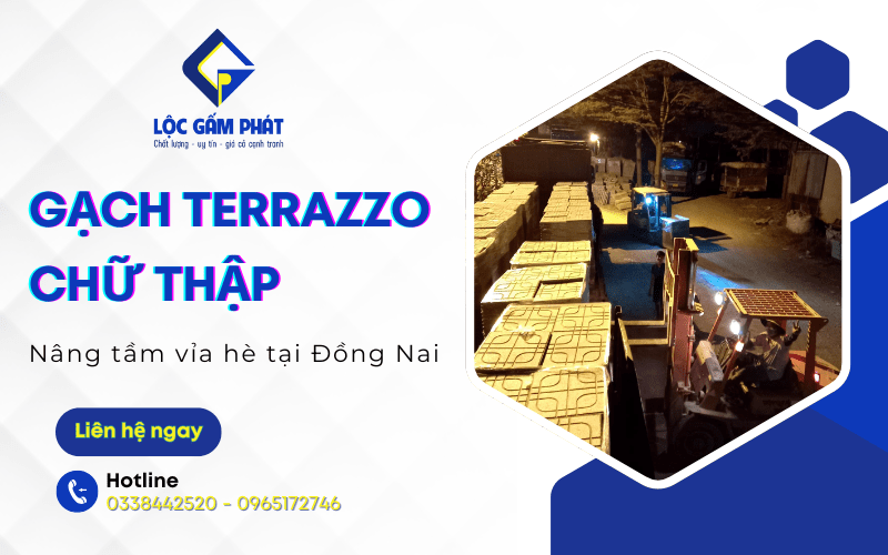 gạch terrazzo chữ thập