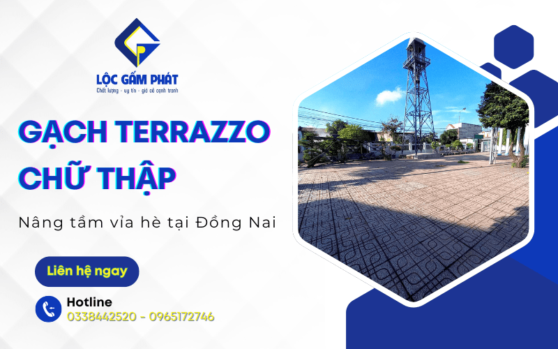 gạch terrazzo chữ thập