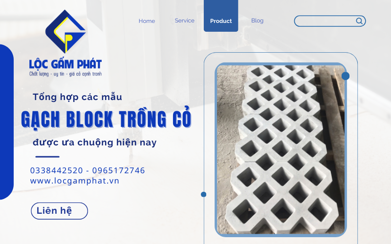 gạch block trồng cỏ