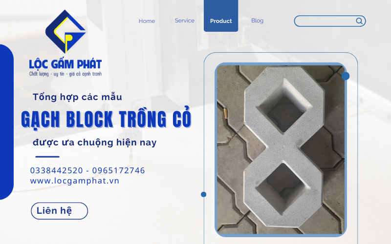 gạch block trồng cỏ