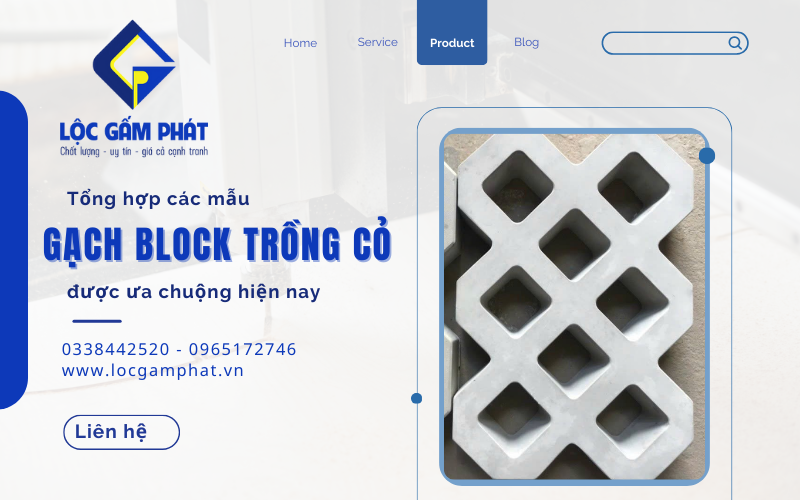 gạch block trồng cỏ