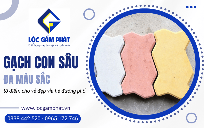 Gạch con sâu đa màu sắc