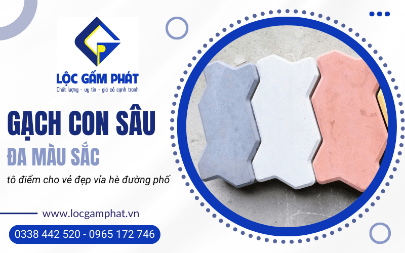 Gạch con sâu đa màu sắc